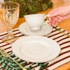 Prato de Sobremesa De Porcelana Branca Coleção Realeza