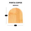 Kit 4 Porta Copos Aura em Bambu - Lyor