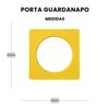 Kit 4 Porta Guardanapos Quadrado Textura Amarelo