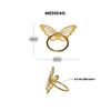 Kit 4 Porta Guardanapo Borboleta Dourado Metal Jardim Regado