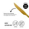 Faqueiro 18 Peças De Aço Inox  Dourado Positano Premium - Lyor