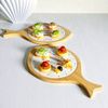 Kit 2 Tábuas Formato de Peixe em Bambu e Cerâmica - Coleção Peixes