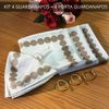 Kit 4 Guardanapos + 4 Porta Guardanapos Coleção Elo Perfeito