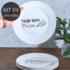 Kit 4 Pratos Raso De Porcelana ''Hoje tem Pizza" - 25cm