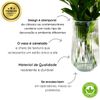 Kit 2 Vasos de Vidro Canelado Slim 15cm - 550ml