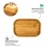 Porta Manteiga Base Bambu Com Tampa De Metal Escrita Butter