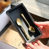 Kit 6 Colheres de Café Aço Inox Berna Champanhe Fosco 