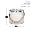 Kit 2 Vasos de Vidro Canelado com Alça Rústica