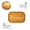 Porta Manteiga Base Bambu Com Tampa De Metal Escrita Butter