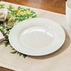 Kit 4 Pratos de Sobremesa Branco de Porcelana Lines