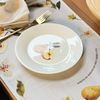 Kit 4 Pratos de Sobremesa de Porcelana - Coleção Peras