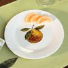 Kit 4 Pratos de Sobremesa de Porcelana Tangerina - Coleção Tangerinas