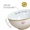 Kit 2 Bowls de Porcelana com Filete de Ouro - Coleção Foi Por Amor