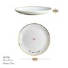 Kit 4 Pratos de Sobremesa Porcelana Filete de Ouro - Foi Por Amor