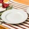 Prato de Sobremesa De Porcelana Branca Coleção Realeza