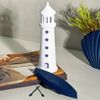 Farol com Porta Vela e Barco Decorativo - Coleção Peixes