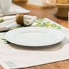 Kit 4 Pratos de Sobremesa Branco de Porcelana Lines