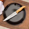 FACA PARA CARNE EM AÇO INOX COM CABO DE BAMBU - 30CM