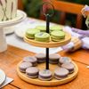 Suporte Doces Brigadeiro Cupcake 2 Andares Bambu Metal  20cm