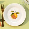 Kit 4 Pratos de Sobremesa de Porcelana Tangerina - Coleção Tangerinas