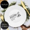 OUTLET Prato de Sobremesa Frase “Era tanto azeite que faltaram vasilhas”