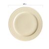 Prato Raso De Cerâmica Lines Creme 27 cm - Wolff