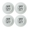 Kit 4 Pratos de Porcelana Hot Dog - 20cm