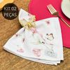Kit Guardanapo + Porta Guardanapo - Jardim Regado