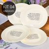 Kit 4 Pratos De Sobremesa Com Frase  Fruto Do Espírito...