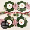 Kit 4 Americanos em Couro Ecológico Verde - Coleção Emanuel