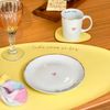 Prato de Sobremesa Porcelana com Filete de Ouro - Foi Por Amor