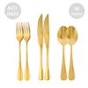 Faqueiro 6 Peças De Aço Inox  Dourado Positano Premium - Lyor