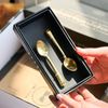 Kit 6 Colheres de Café Aço Inox Berna Champanhe Fosco 