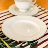Prato de Sobremesa De Porcelana Branca Coleção Realeza