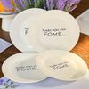 Kit 4 Pratos De Sobremesa Com Frase  Nada Não, Era Fome