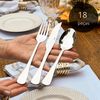 Faqueiro 18 Peças De Aço Inox  Prata Positano Premium - Lyor