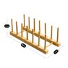 Kit 2 Escorredor Suporte Organizador Pratos Copos Bambu 30cm