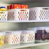 Kit 6 Potes Herméticos Com Cesto Escorredor Branco Plástico
