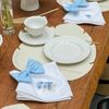 Americano Folha em Couro Ecológico Off White - Coleção Hortênsias