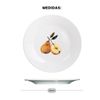 Kit 4 Pratos de Sobremesa de Porcelana - Coleção Peras