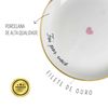 Prato de Sobremesa Porcelana com Filete de Ouro - Foi Por Amor