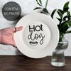 Prato de Porcelana Hot Dog - 20cm