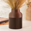 Vaso Canelado Textura Minimalista - Marrom