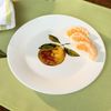 Kit 4 Pratos de Sobremesa de Porcelana Tangerina - Coleção Tangerinas