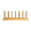 Kit 2 Escorredor Suporte Organizador Pratos Copos Bambu 30cm
