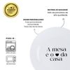 Prato de Sobremesa com frase "A mesa é o coração da casa"