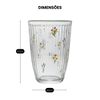 OUTLET Jogo 2 Copos Altos Florence 370ml Vidro