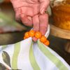 Kit 4 Porta Guardanapos de Bolas Laranja - Coleção Tangerinas
