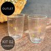 OUTLET Jogo 2 Copos Altos Florence 370ml Vidro