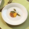 Kit 4 Pratos de Sobremesa de Porcelana Tangerina - Coleção Tangerinas